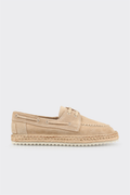 Beige Leather Men's Casual Shoe