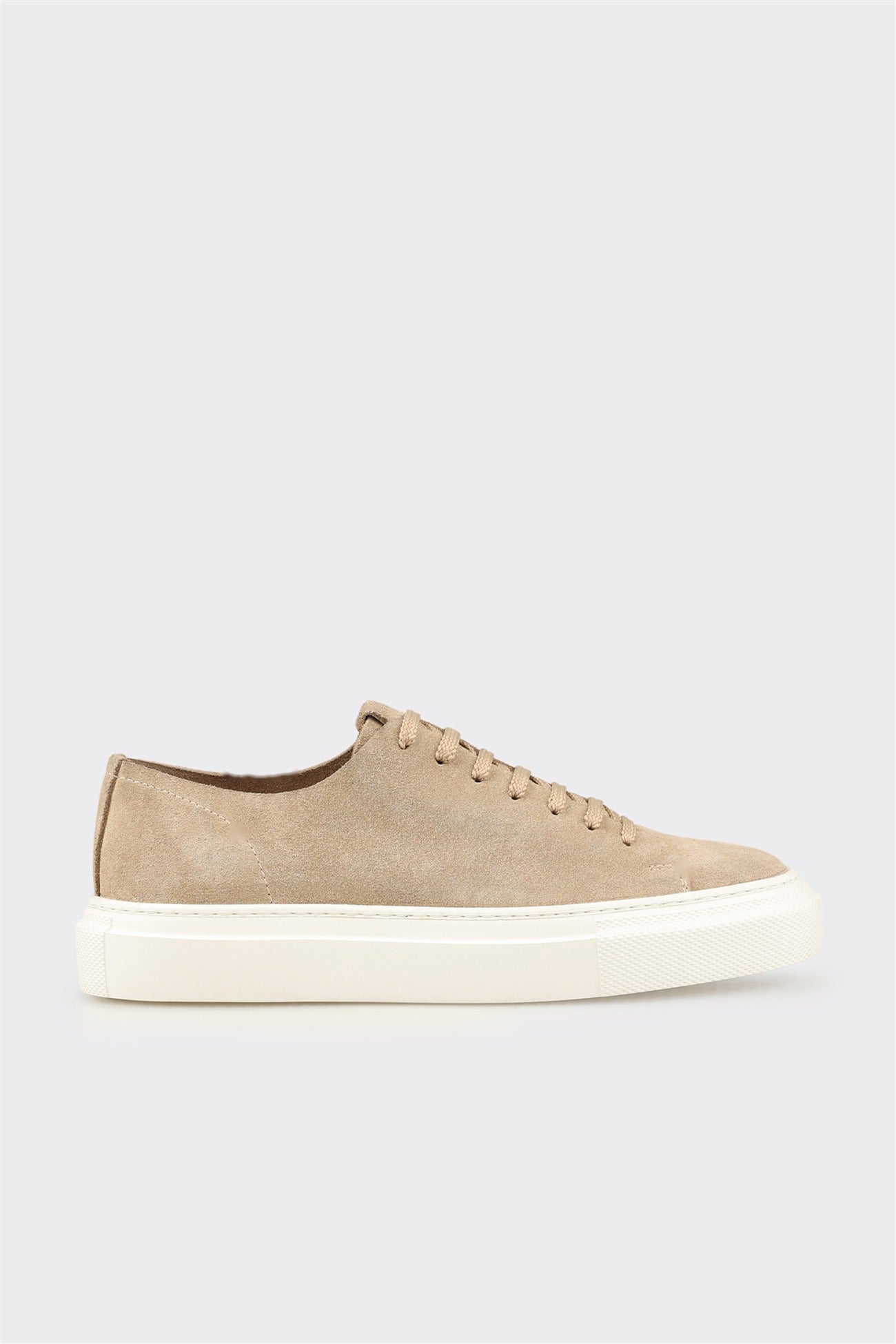Beige Leather Men's Casual Shoe