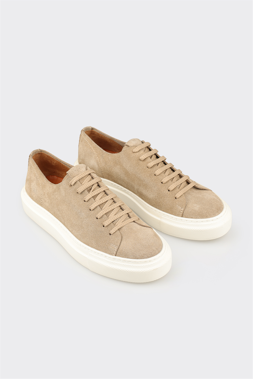 Beige Leather Men's Casual Shoe