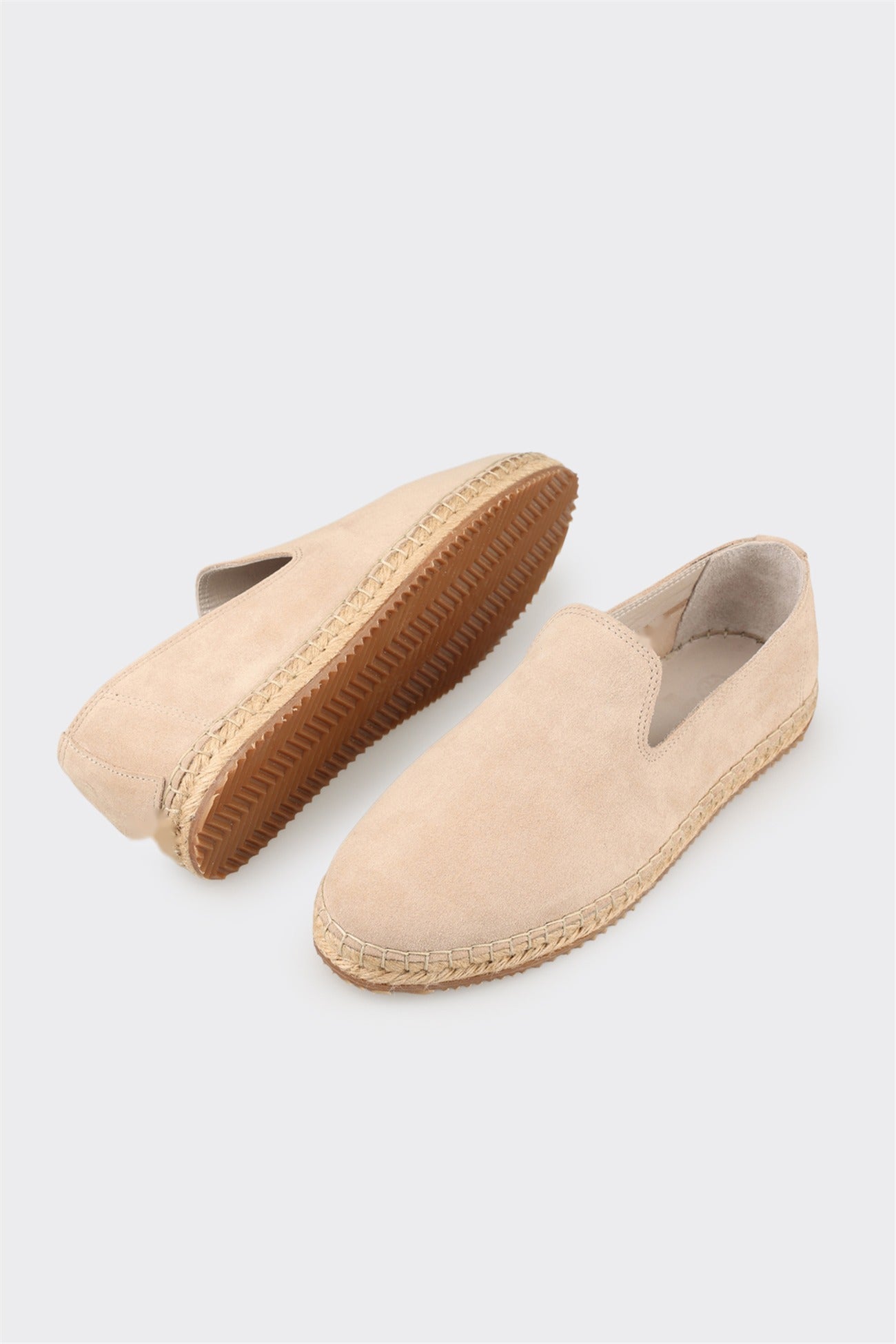 Beige Leather Men's Casual Shoe