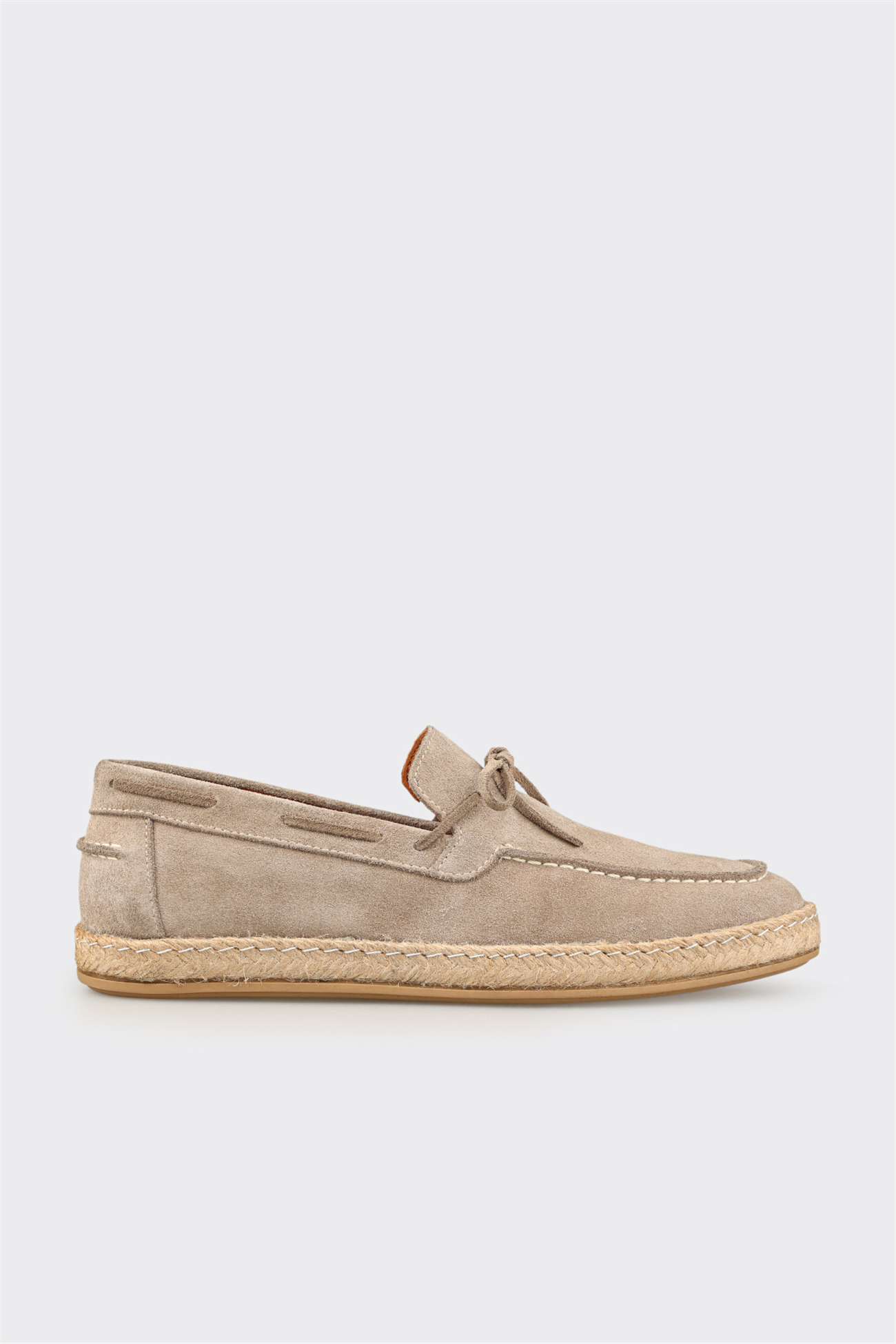 Beige Leather Men's Casual Shoe