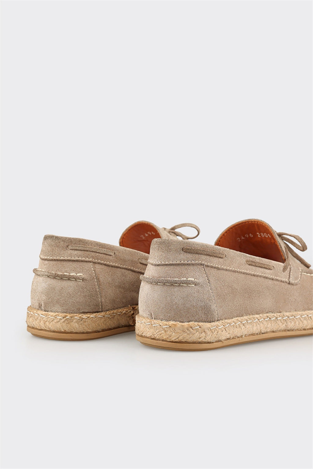 Beige Leather Men's Casual Shoe