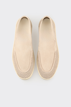 Beige Leather Men's Casual Shoe
