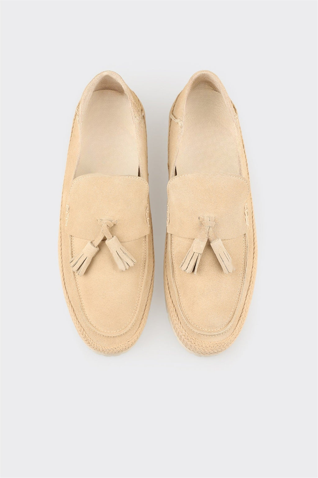 Beige Leather Men's Casual Shoe