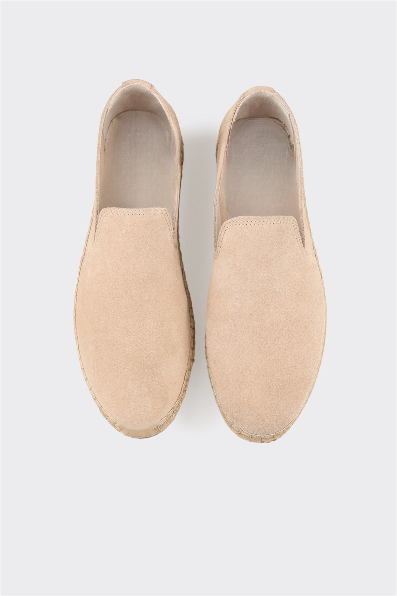 Beige Leather Men's Casual Shoe