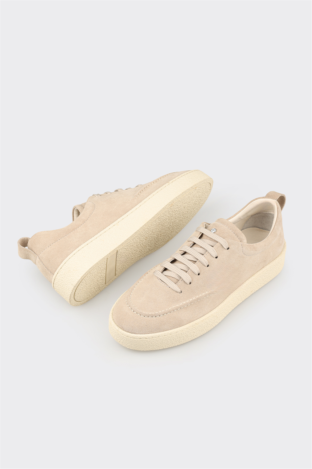 Beige Leather Men's Casual Shoe