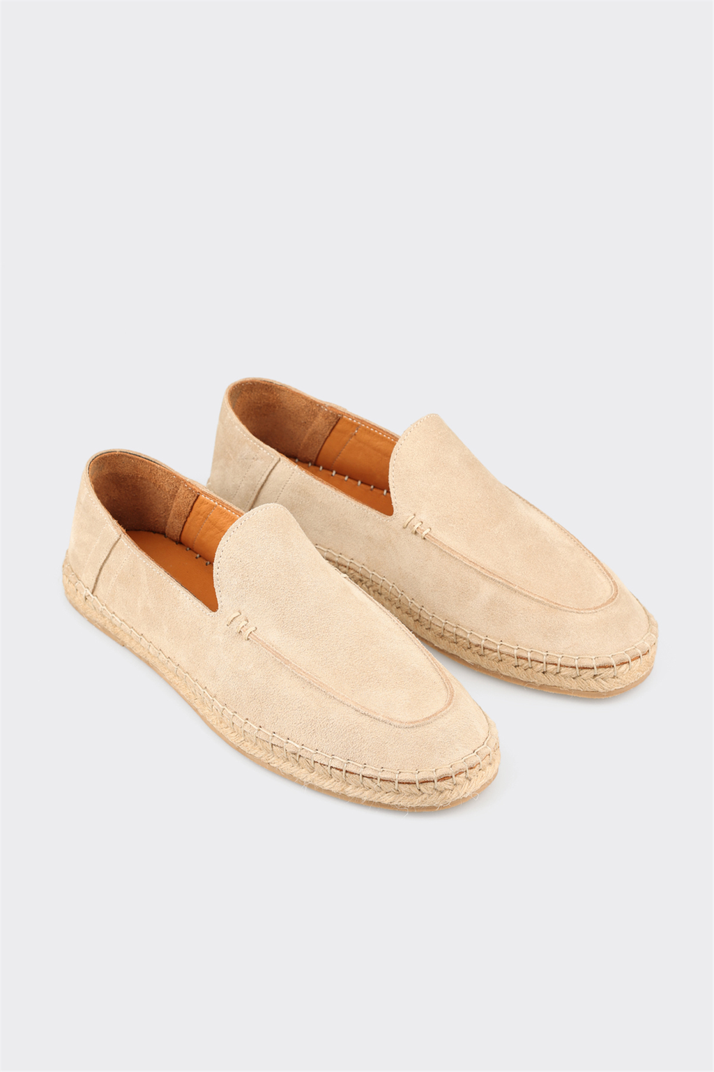 Beige Leather Men's Casual Shoe