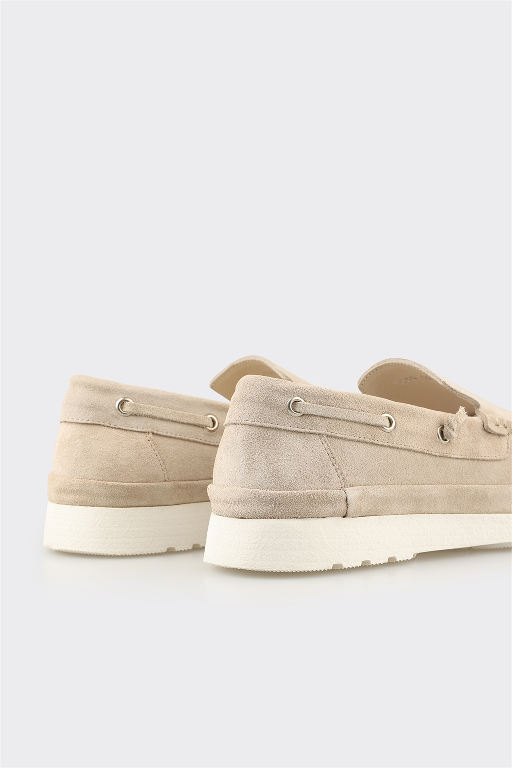 Beige Leather Men's Casual Shoe