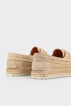 Beige Leather Men's Casual Shoe