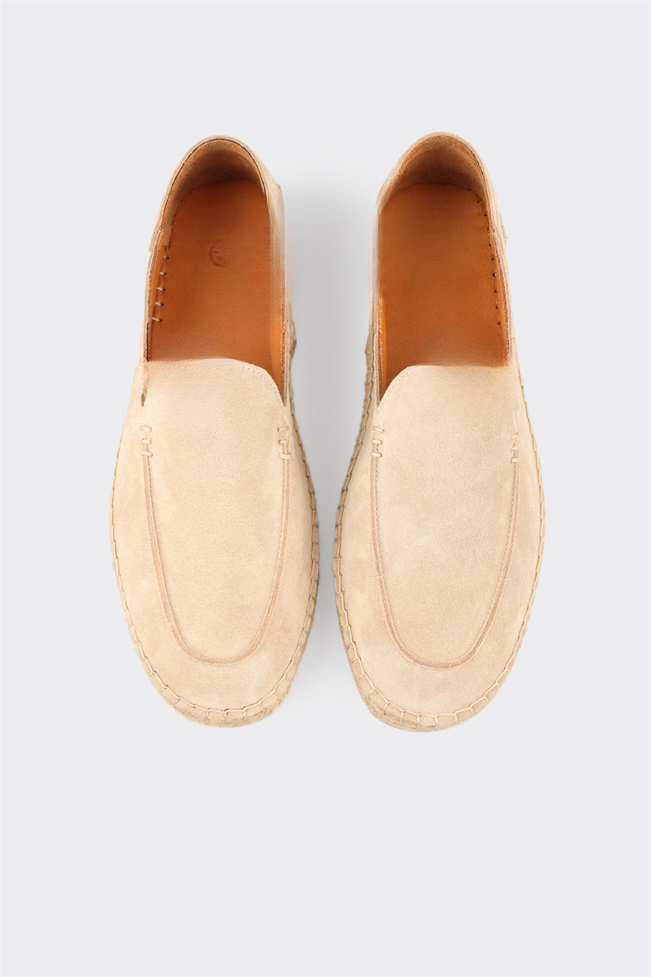 Beige Leather Men's Casual Shoe