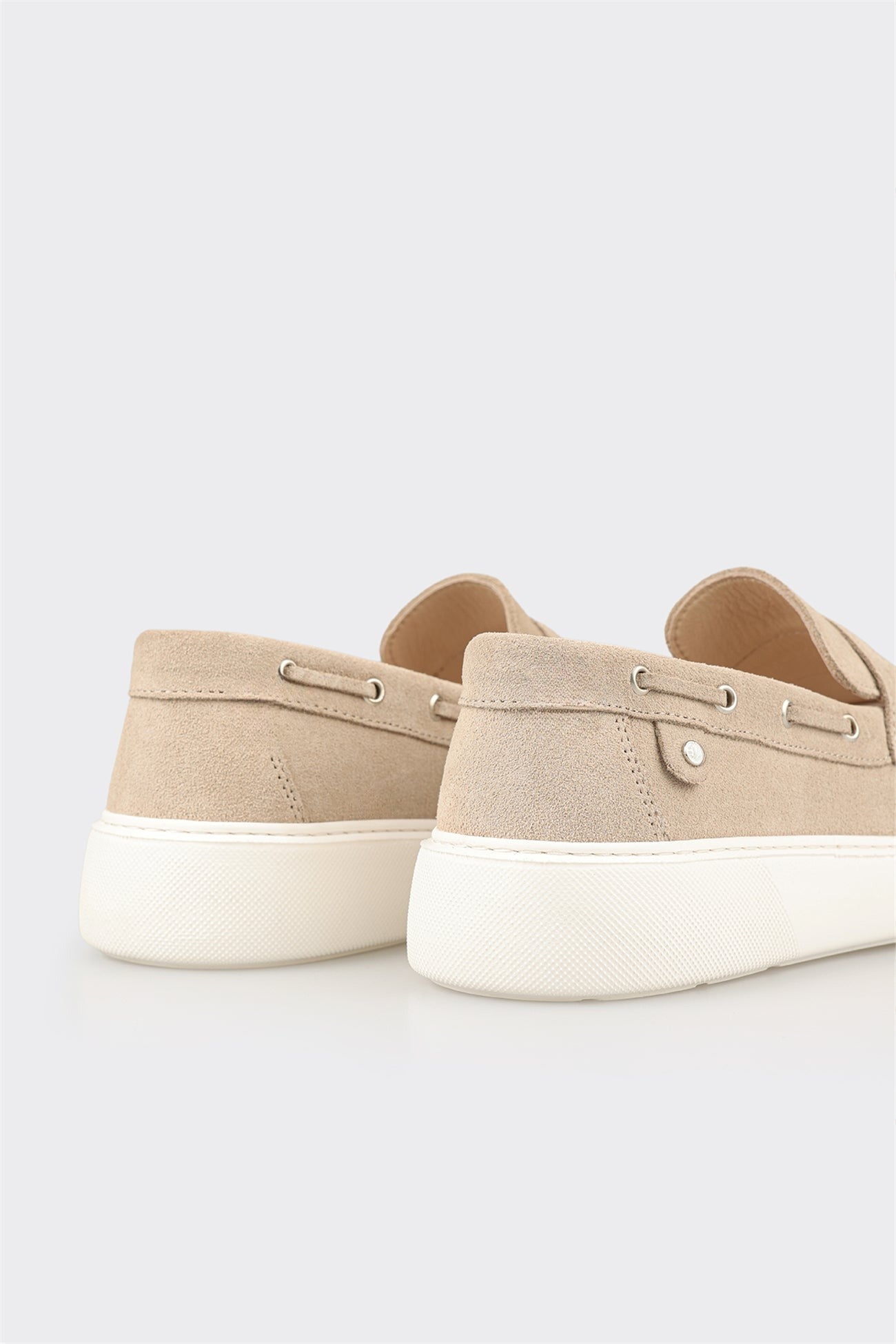Beige Leather Men's Casual Loafer