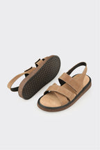 Beige Leather Men's Sandal