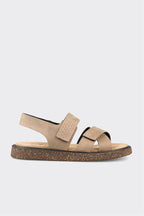 Beige Leather Men's Sandal