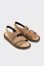 Beige Leather Men's Sandal