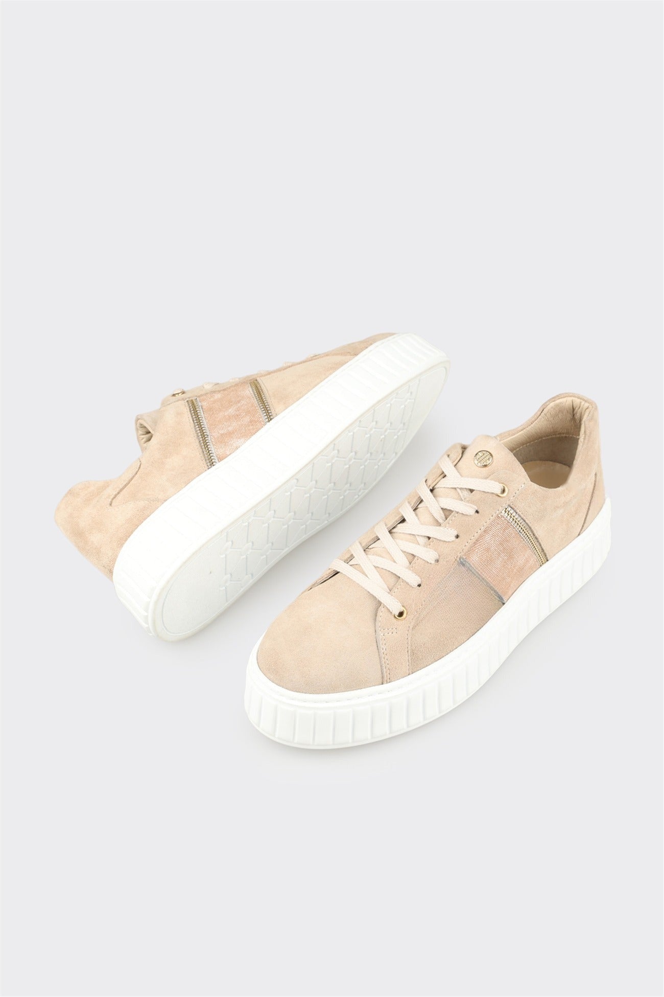 Beige Leather Men's Sneaker