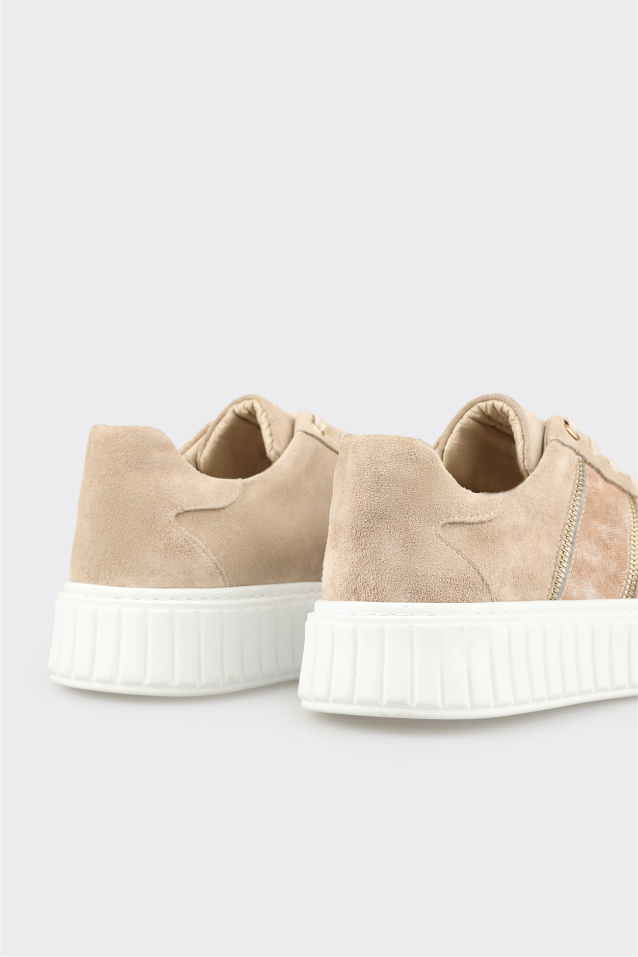 Beige Leather Men's Sneaker