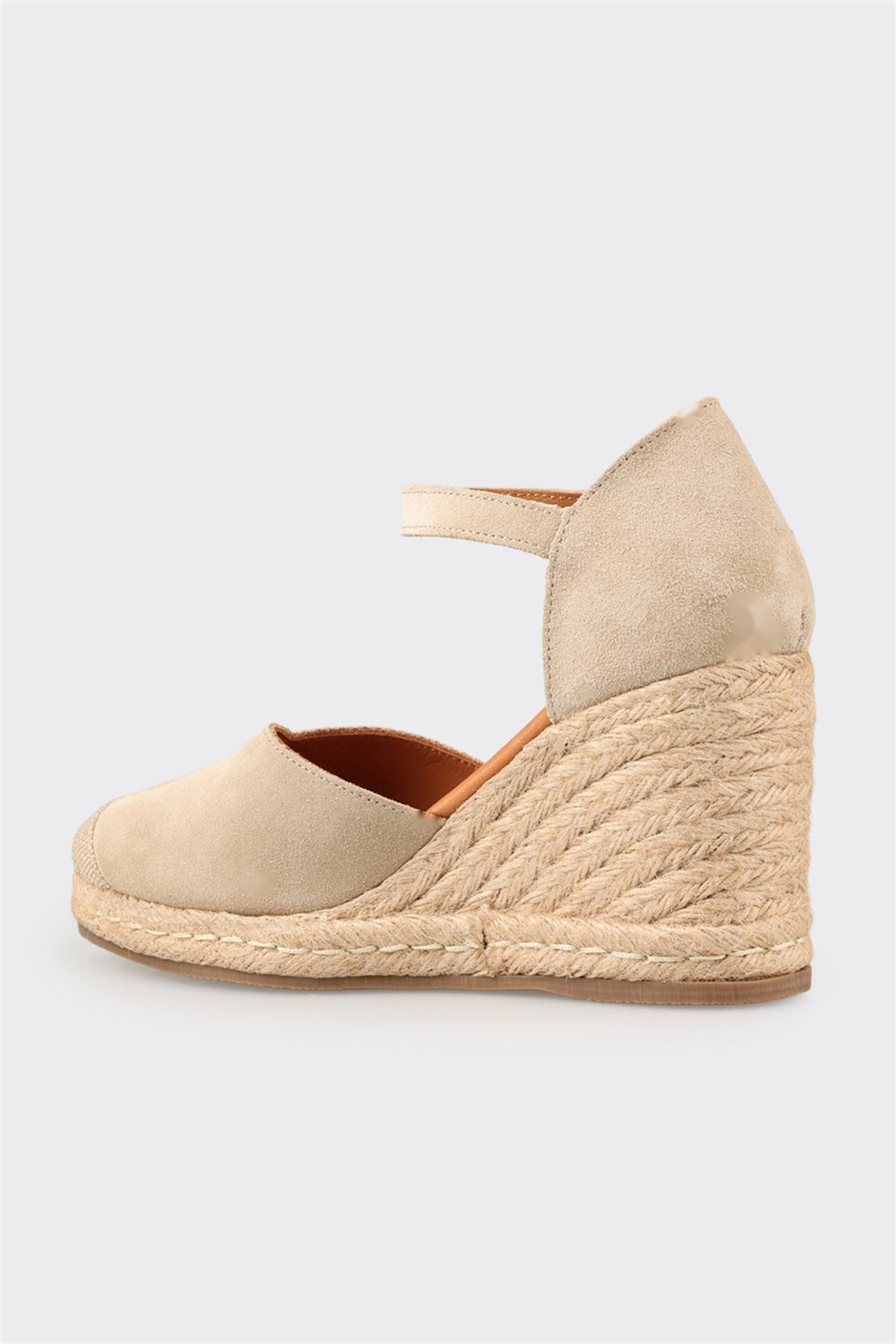 Beige Leather Women's Espadrille