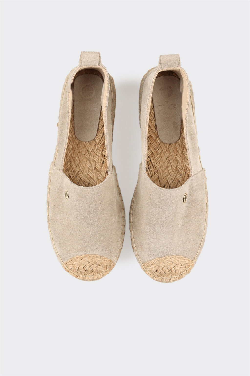 Beige Leather Women's Espadrille