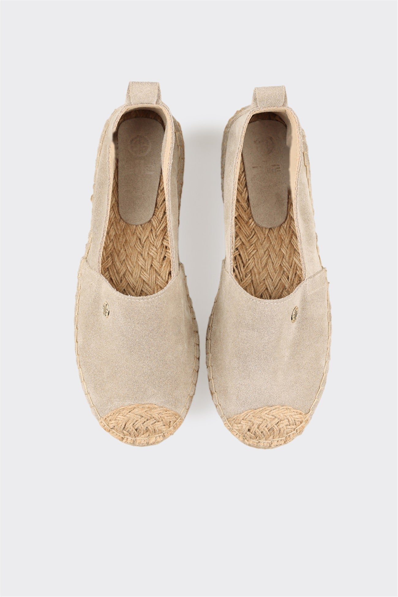 Beige Leather Women's Espadrille