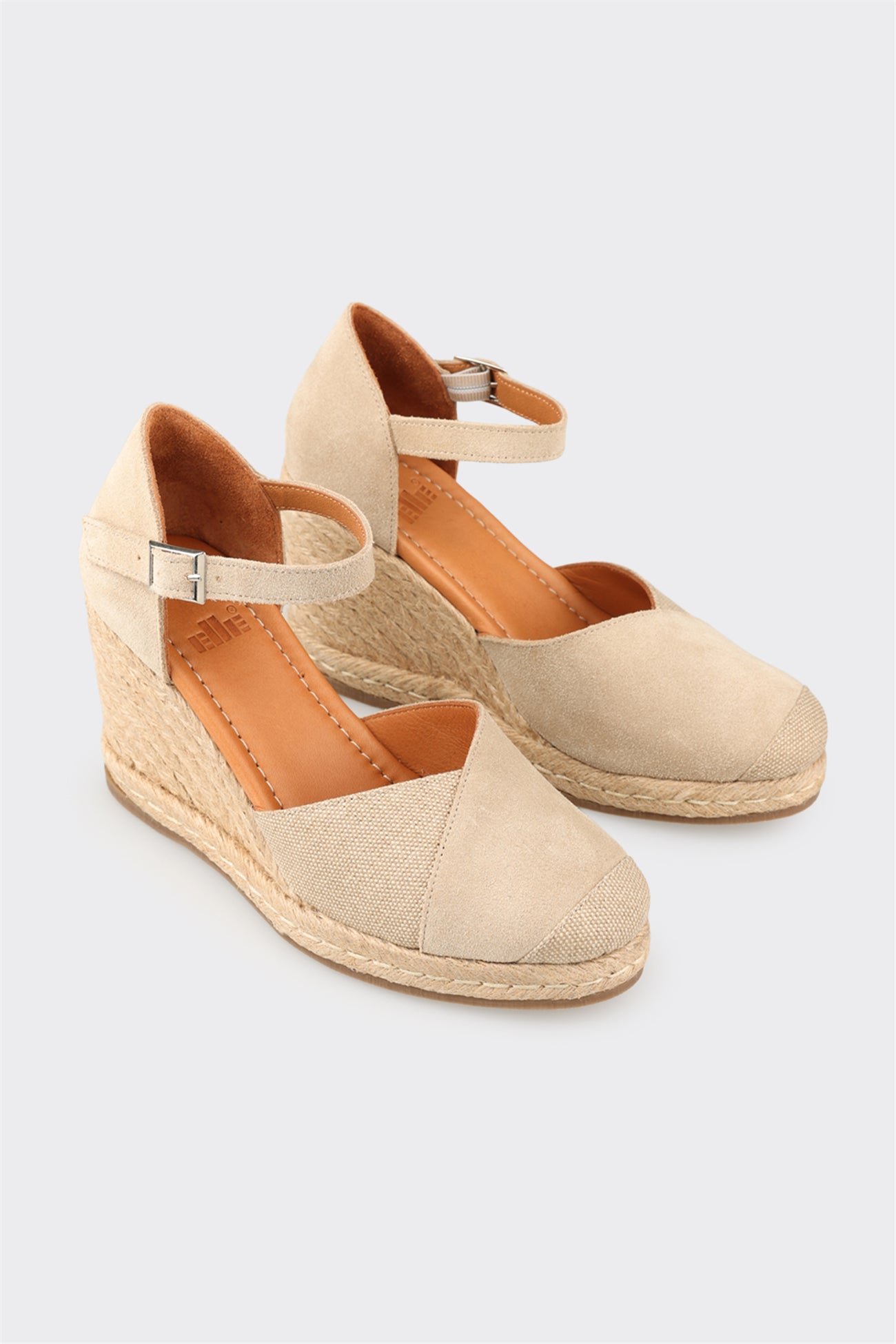 Beige Leather Women's Espadrille