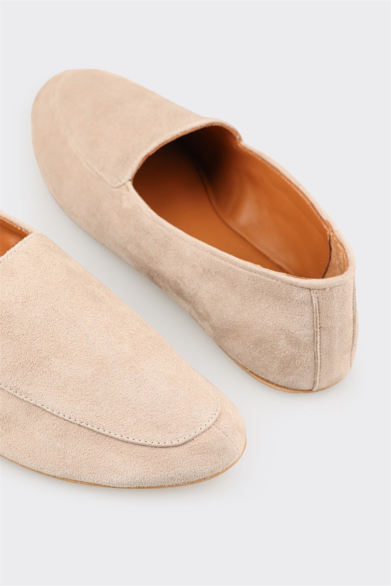 Beige Leather Women's Casual Shoe