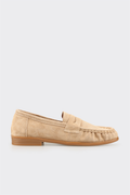 Beige Leather Women's Casual Shoe