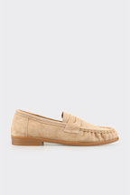 Beige Leather Women's Casual Shoe
