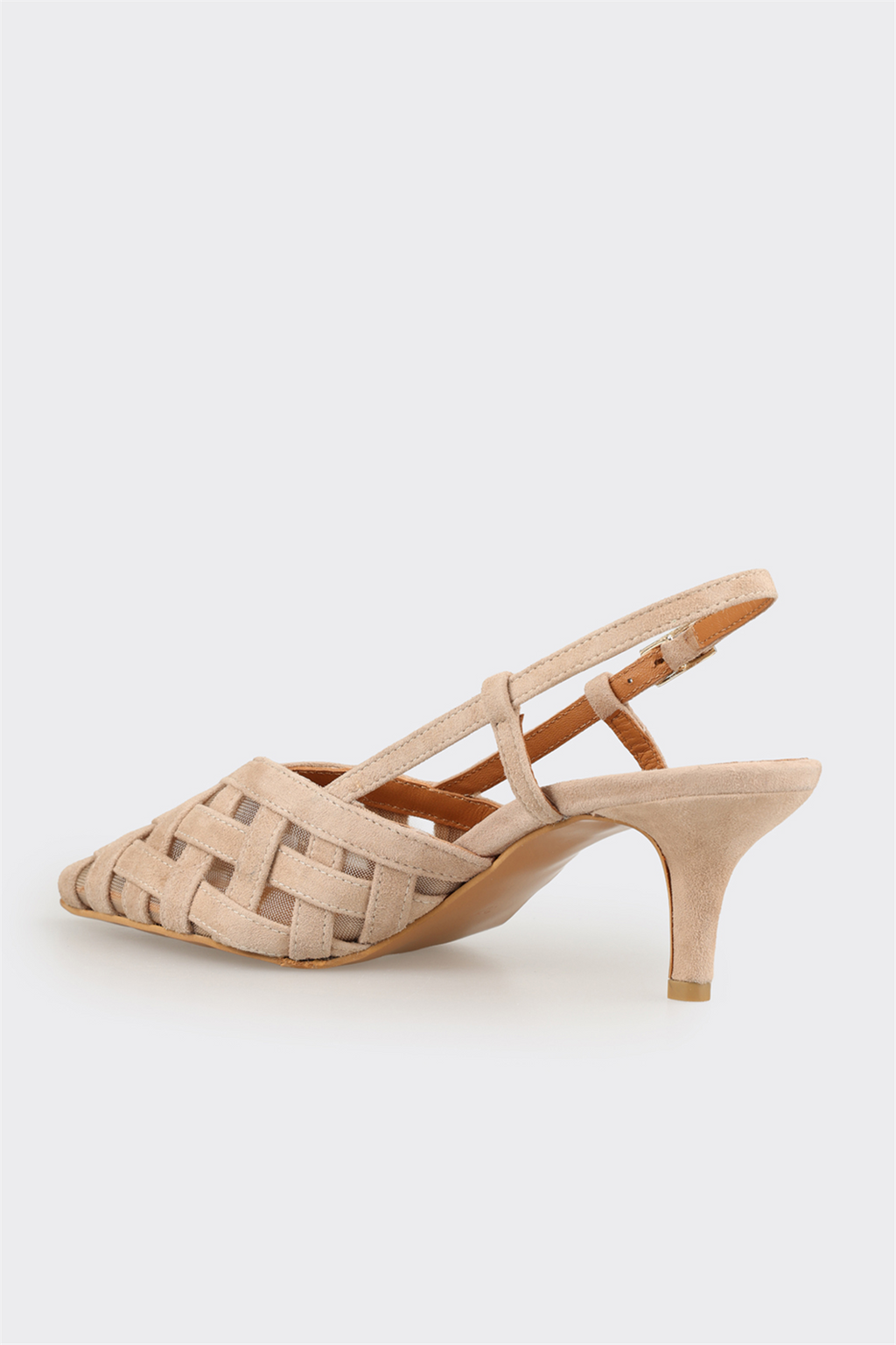 Beige Leather Women's Classic Shoe
