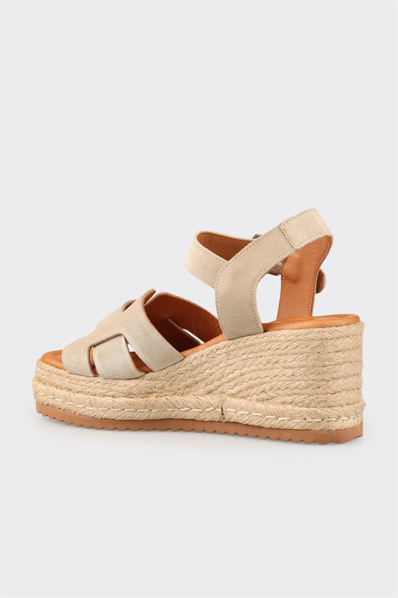 Beige Leather Women's Sandal