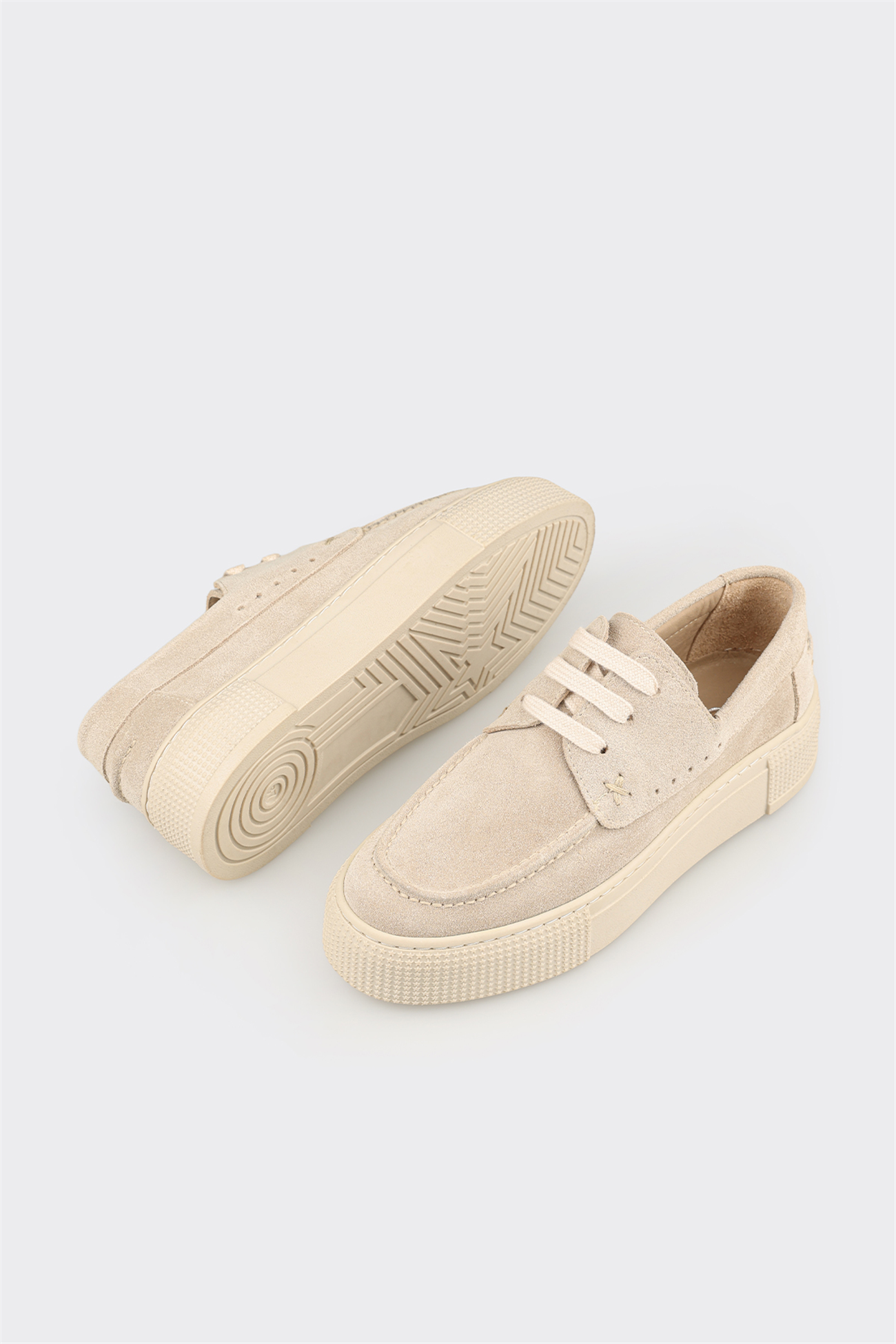 Beige Leather Women's Sneaker