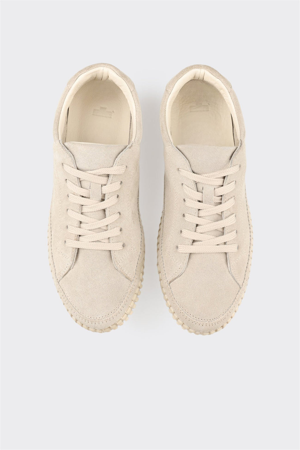 Beige Leather Women's Sneaker