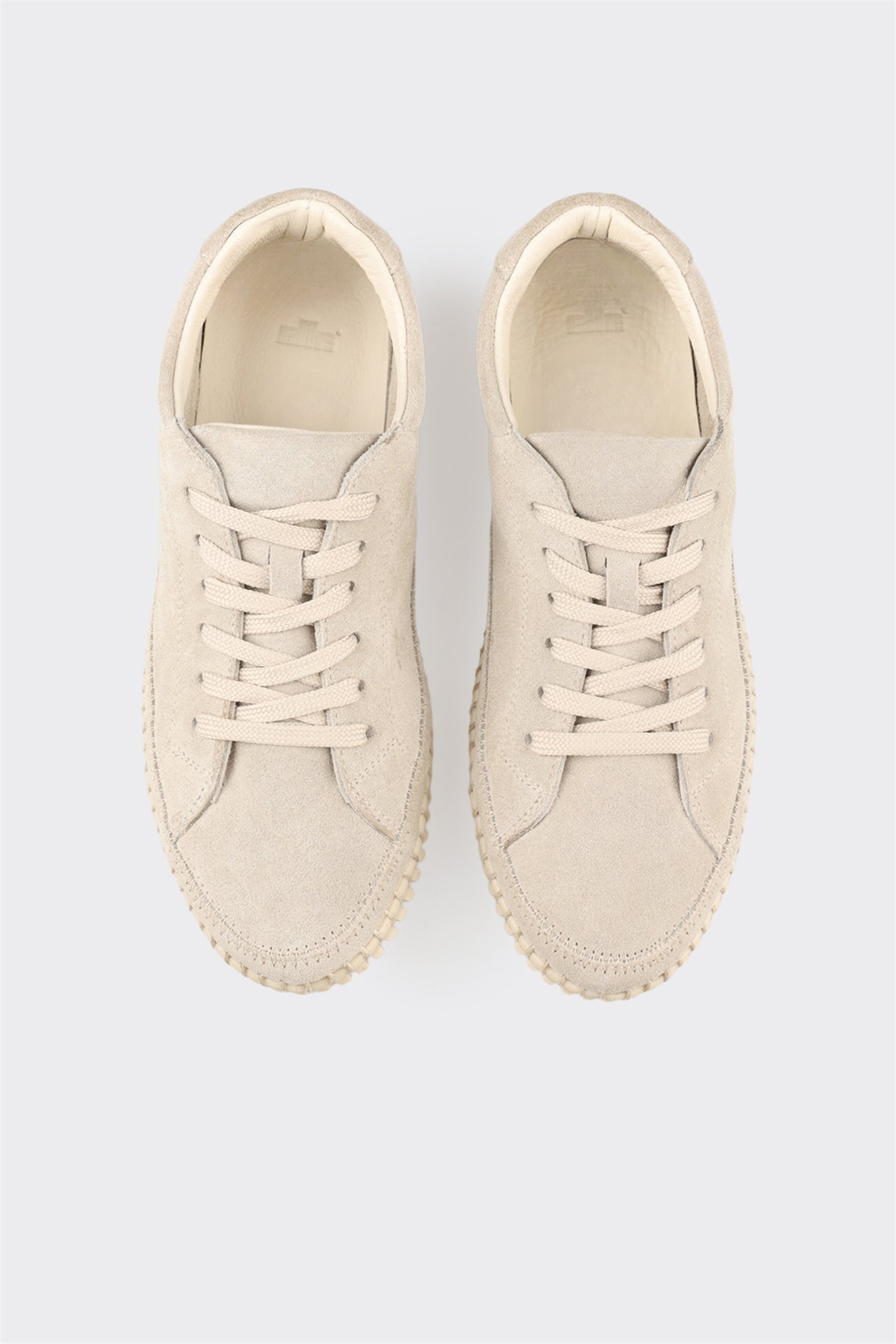 Beige Leather Women's Sneaker