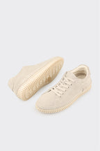 Beige Leather Women's Sneaker