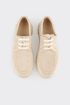 Beige Leather Women's Sneaker