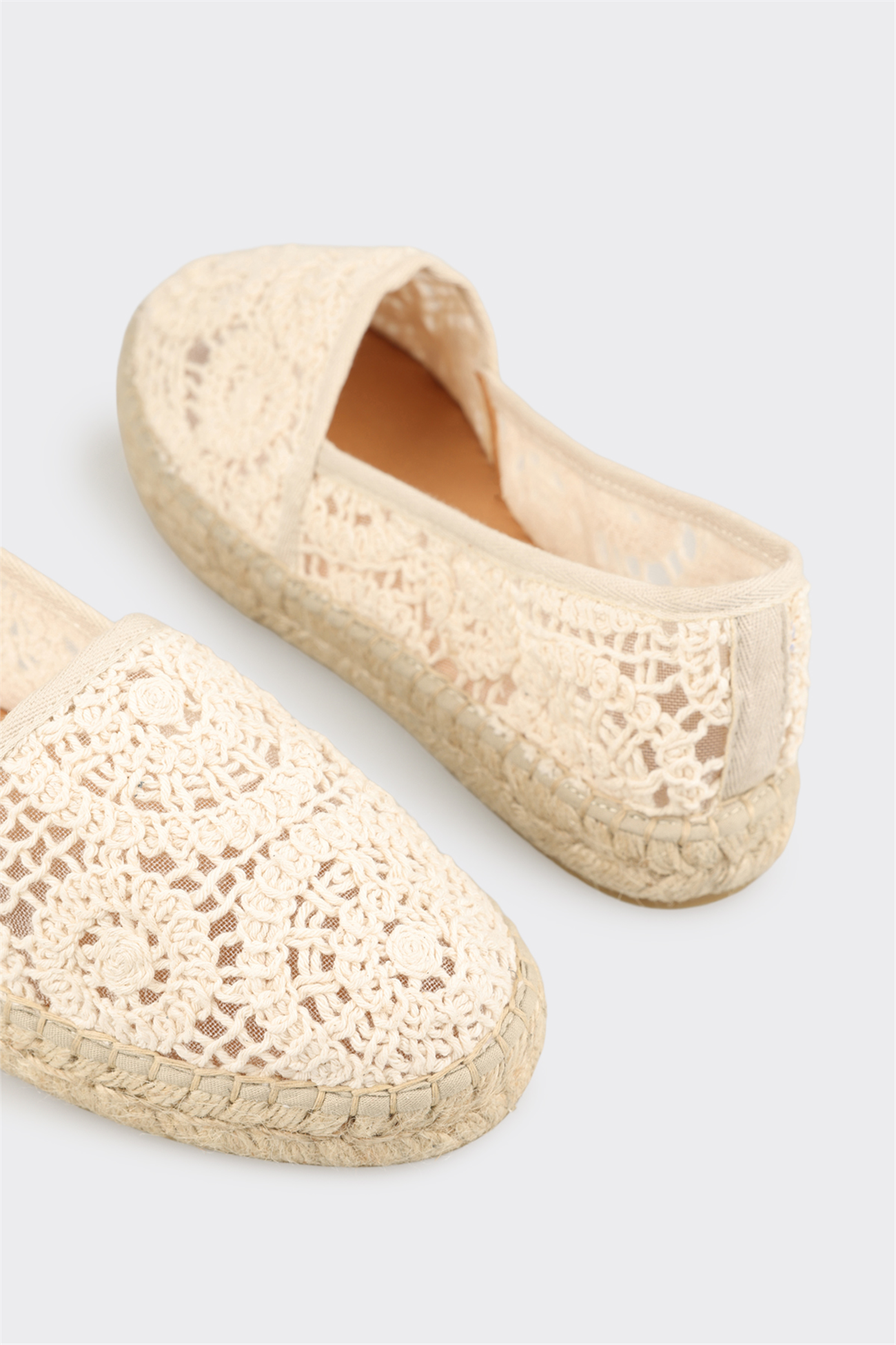 Beige Women's Wedge Shoe