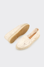 Beige Women's Wedge Shoe