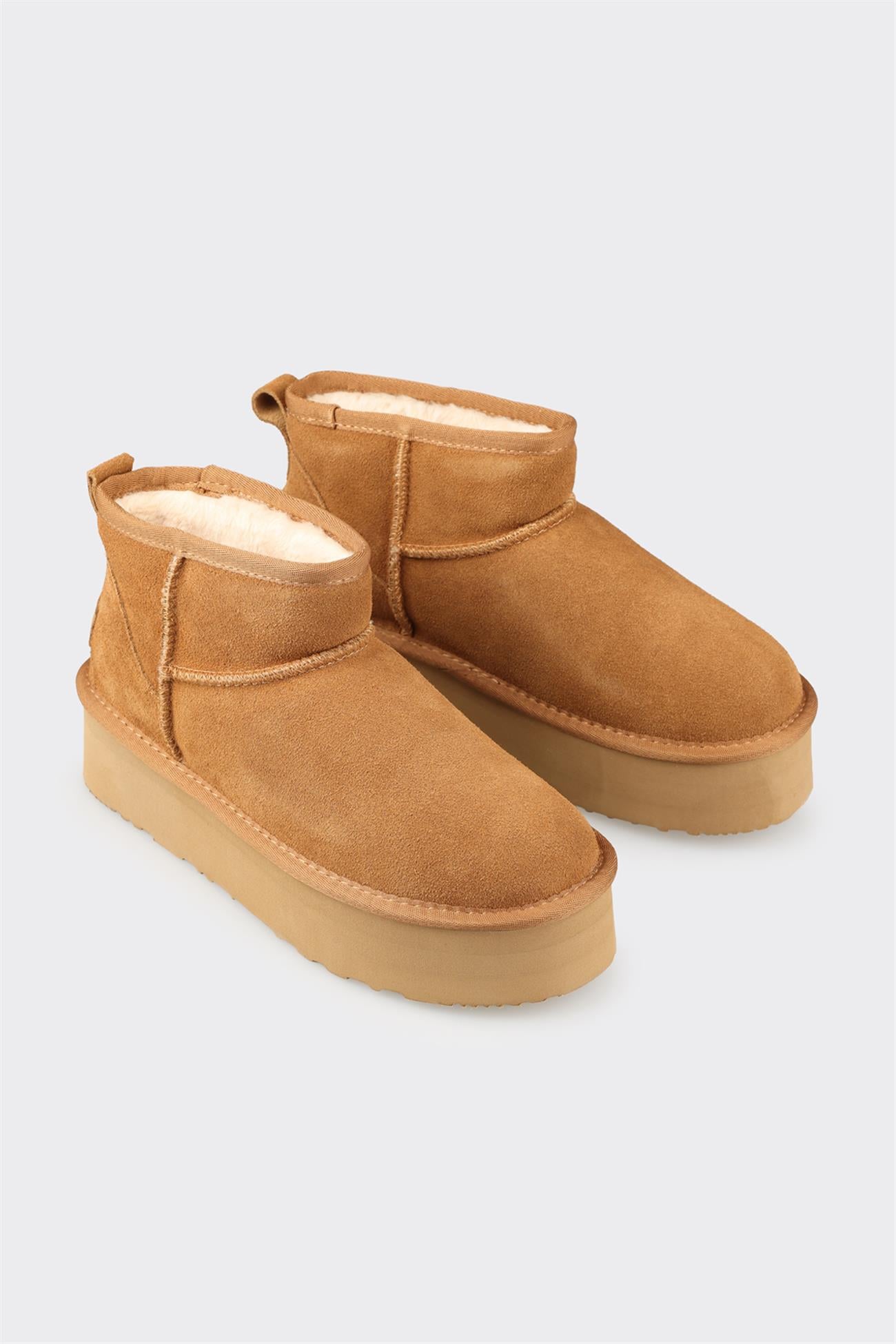 Camel Leather Women's Casual Boot