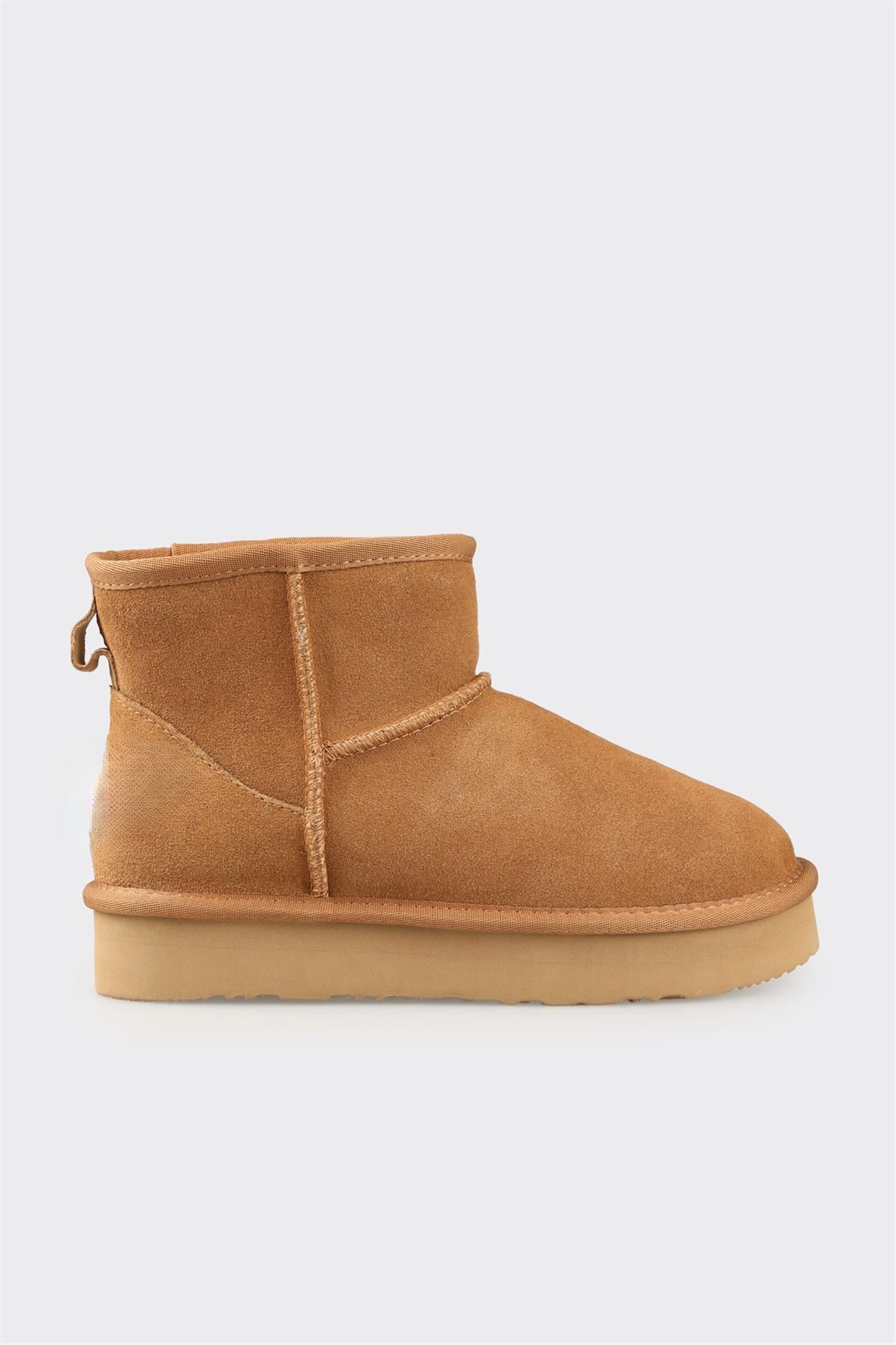 Camel Leather Women's Casual Boot