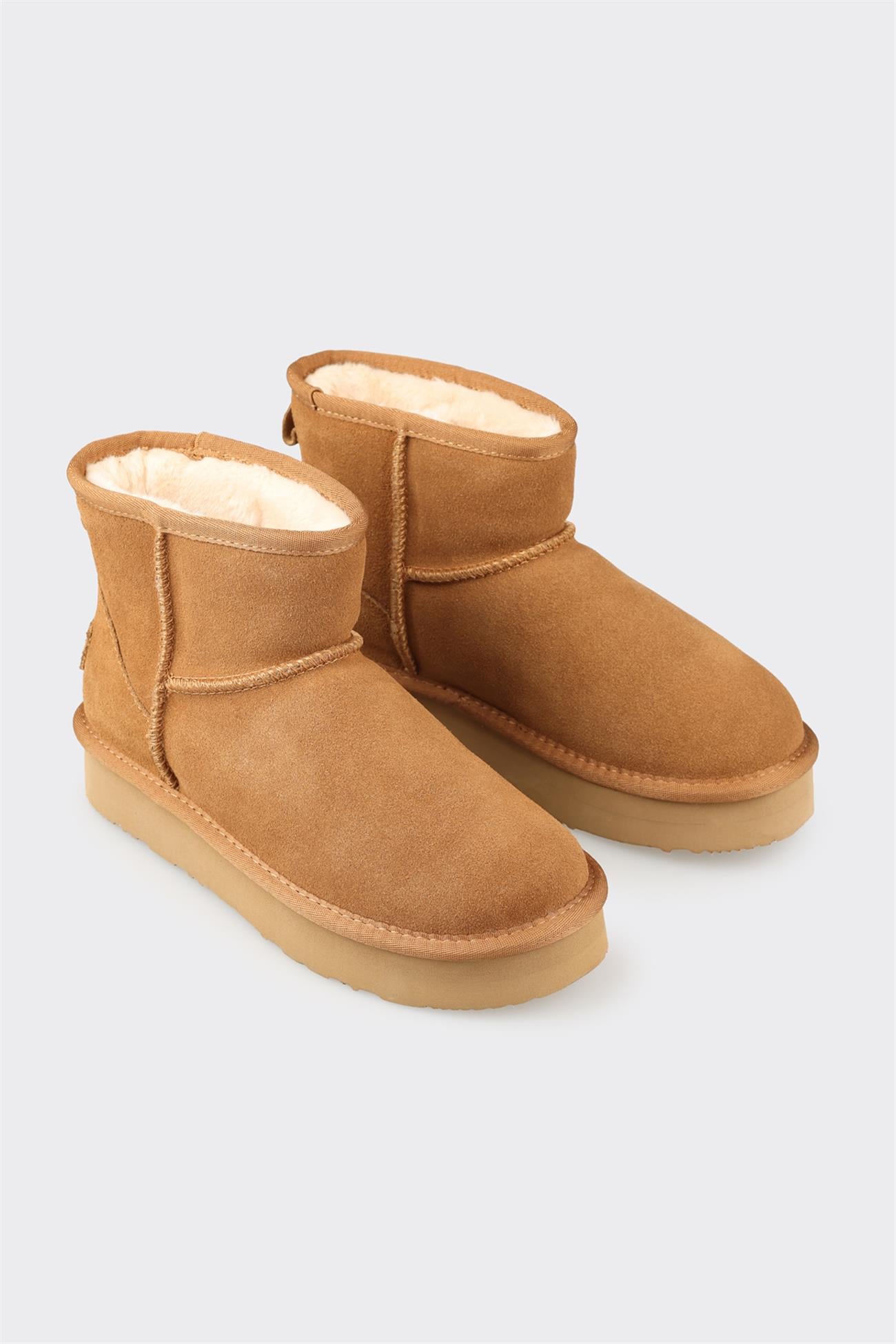 Camel Leather Women's Casual Boot