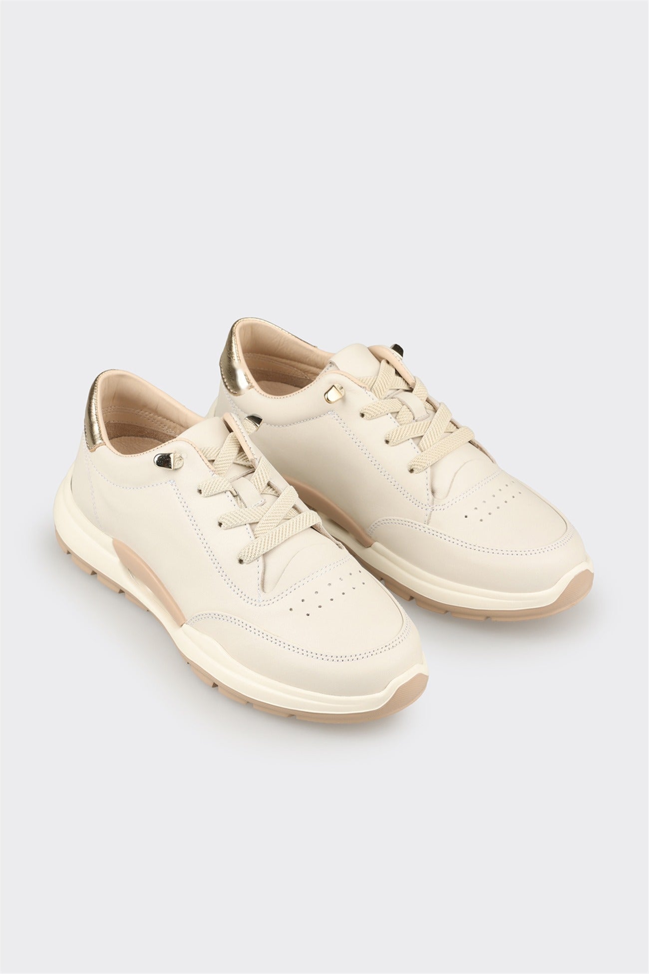 Ekru Leather Women's Sneaker