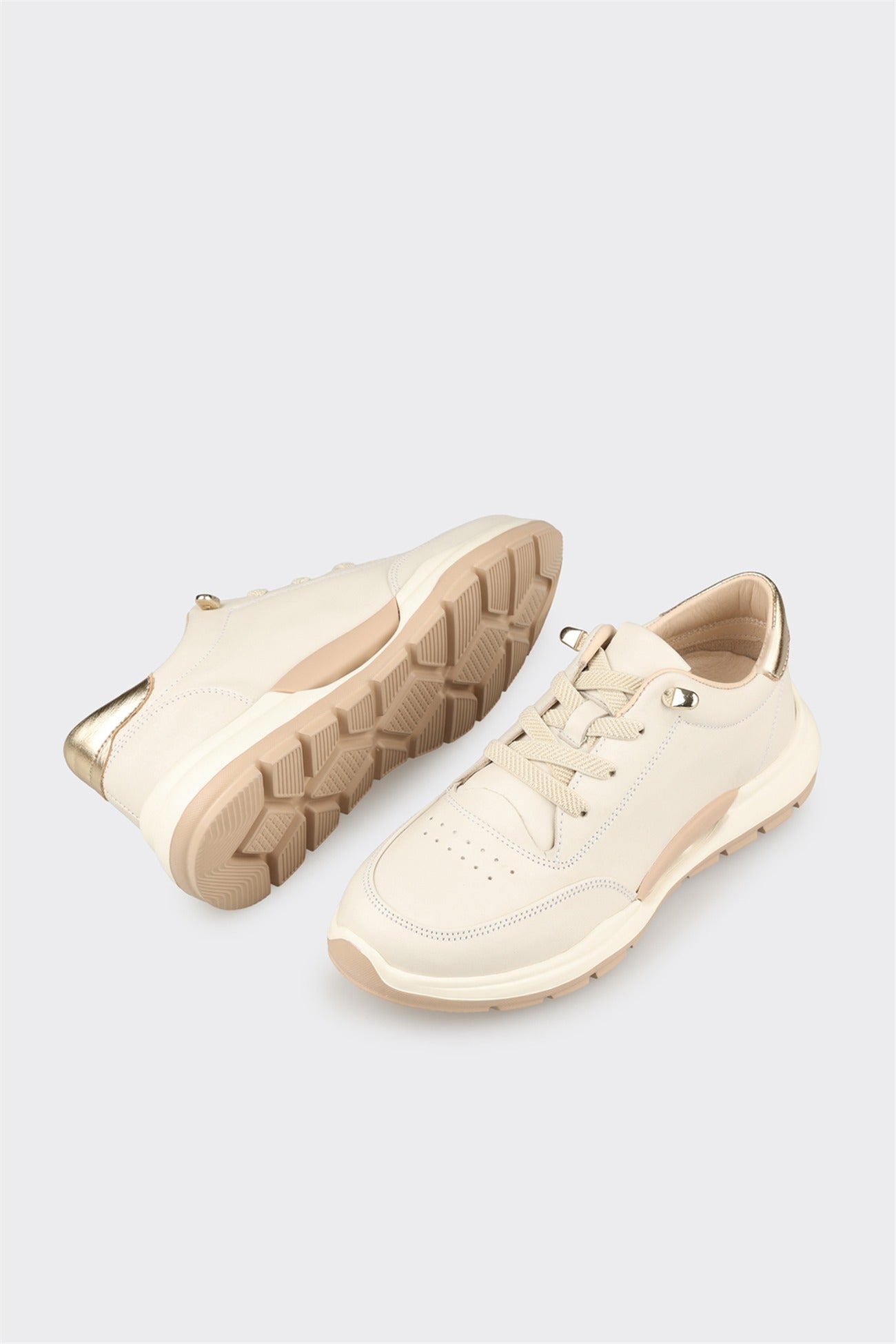 Ekru Leather Women's Sneaker