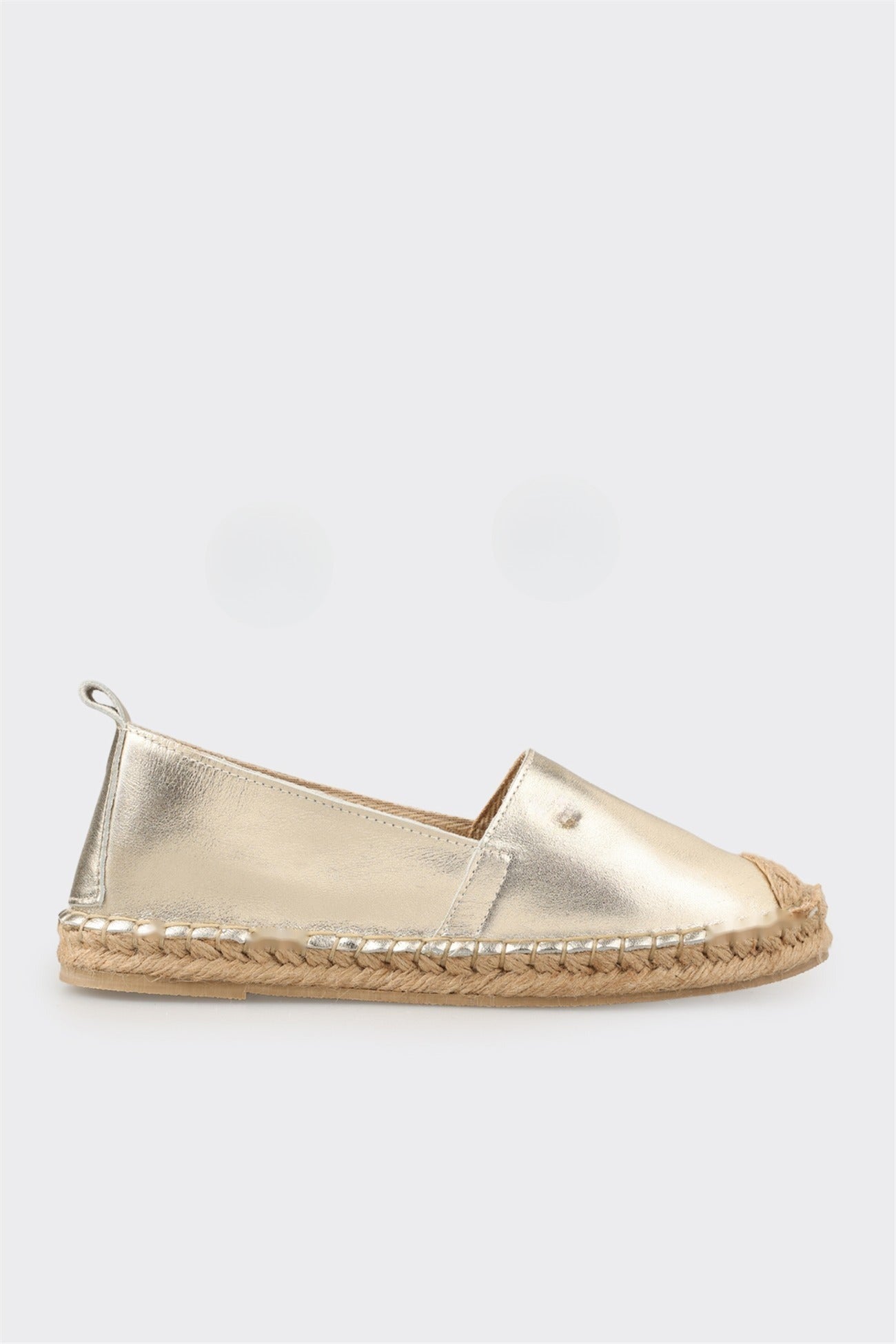 Gold Leather Women's Espadrille