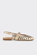 Gold Leather Women's Casual Shoe