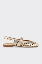 Gold Leather Women's Casual Shoe