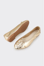 Gold Leather Women's Casual Shoe