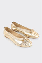Gold Leather Women's Casual Shoe