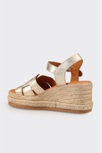 Gold Leather Women's Sandal