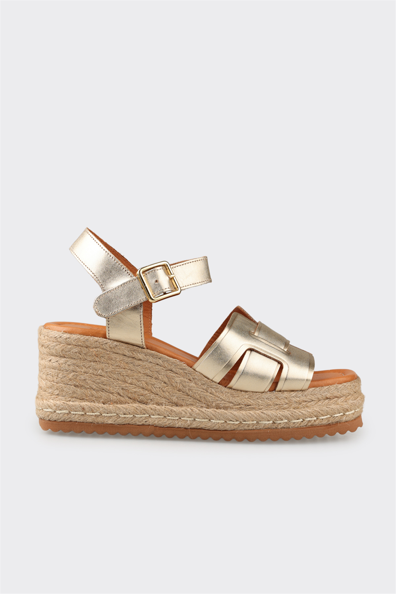Gold Leather Women's Sandal