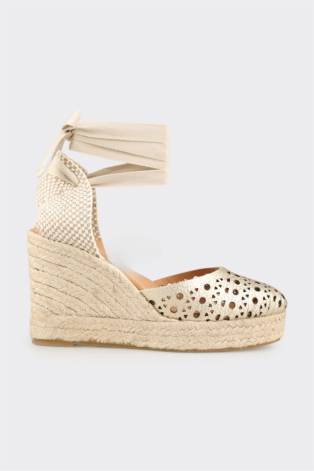Gold Women's Wedge Shoe