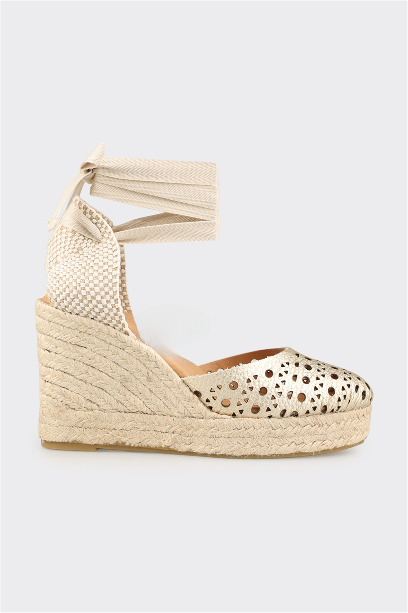 Gold Women's Wedge Shoe